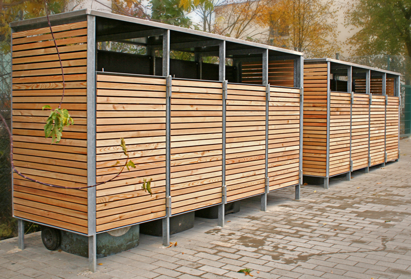 Modulare Müllbehälterschränke